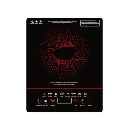 Pigeon By Stovekraft ABS Plastic Acer Plus Induction Cooktop 1800 Watts With Feather Touch Control - Black