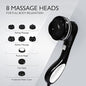 AGARO Relaxo Electric Handheld Full Body Massager with 8 Massage Heads, 5 Mode & 6 Speed Settings for Muscle Relief & Relaxation (Black), Back, Leg & Foot.