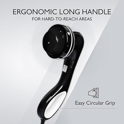 AGARO Relaxo Electric Handheld Full Body Massager with 8 Massage Heads, 5 Mode & 6 Speed Settings for Muscle Relief & Relaxation (Black), Back, Leg & Foot.